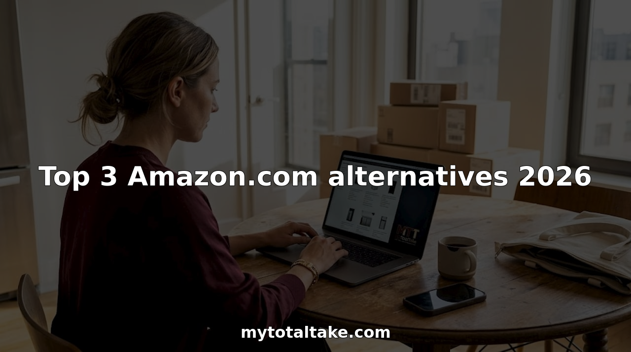 Woman shopping online with packages in apartment
