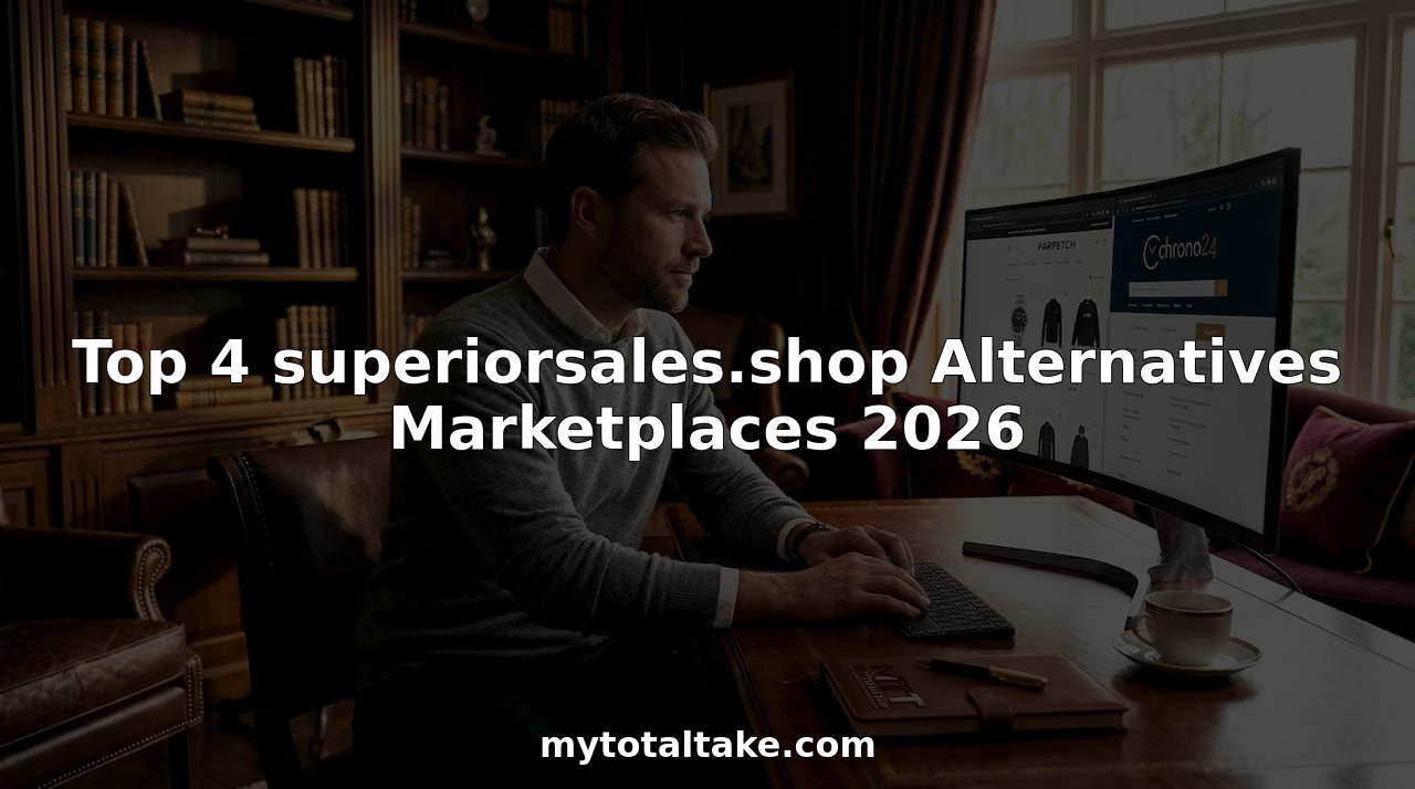 Man browsing luxury online shopping marketplace at home desk