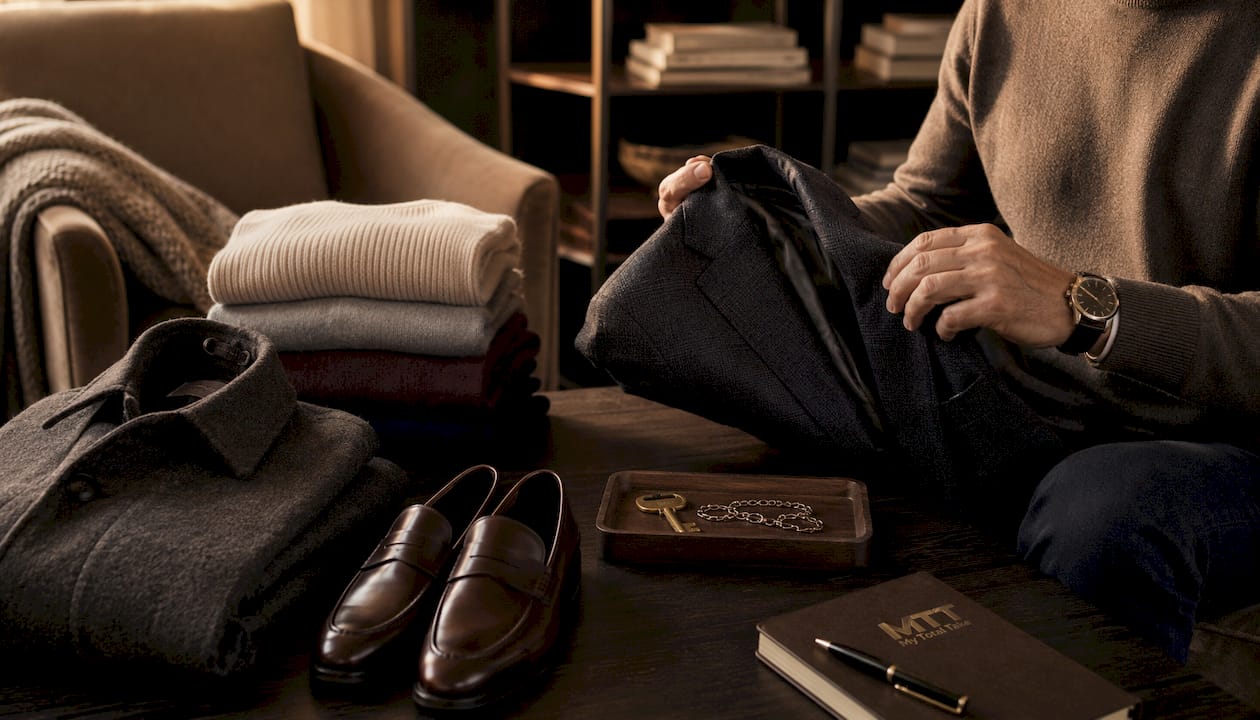 Curated minimalist wardrobe with quality clothing