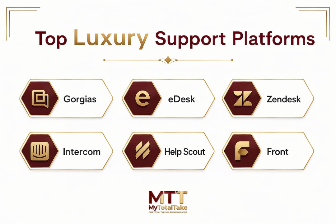 Infographic ranking luxury ecommerce support platforms