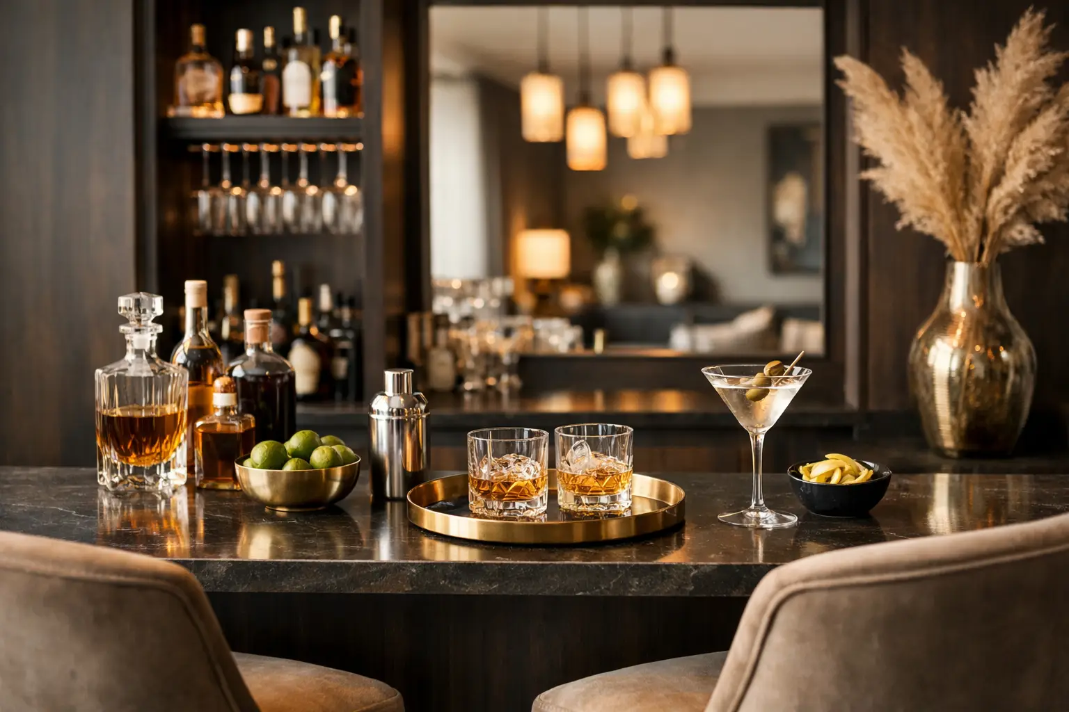 A Guide to Creating a Home Bar That Feels Luxe