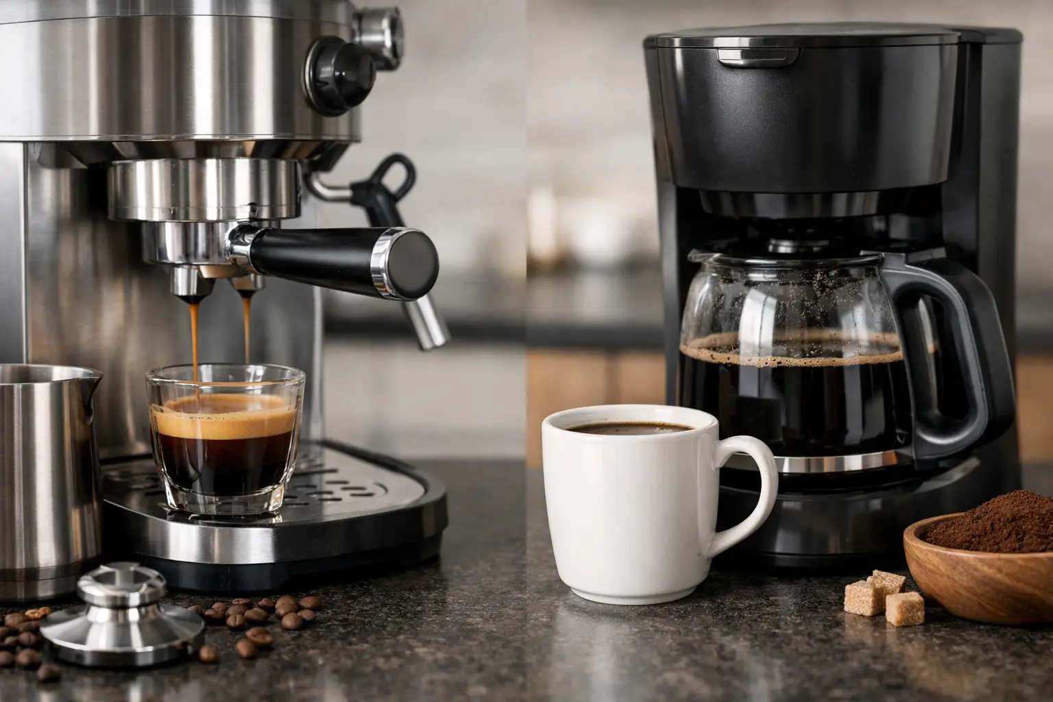 Espresso Machine vs Drip Coffee Maker