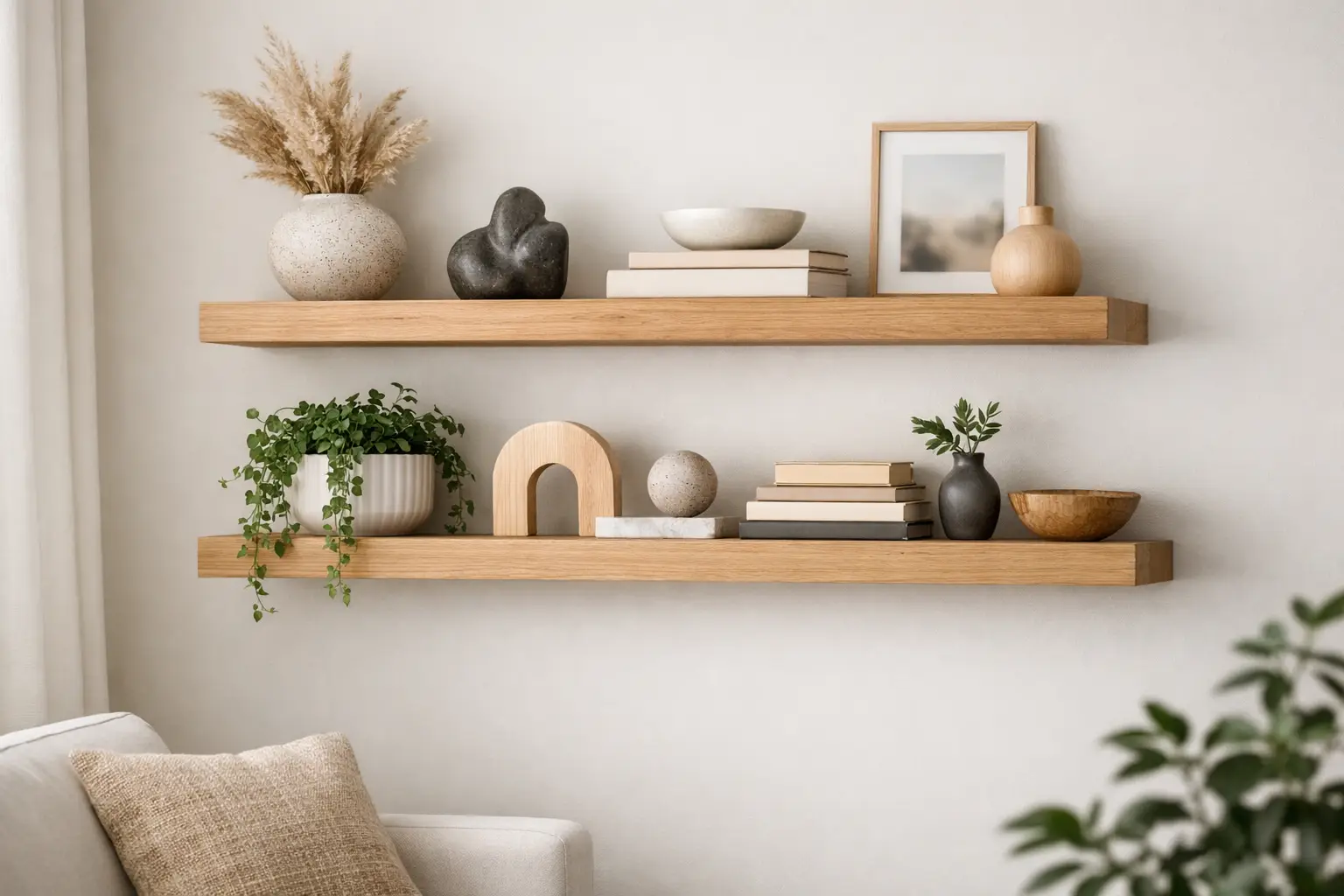 How to Style Floating Wall Shelves Well