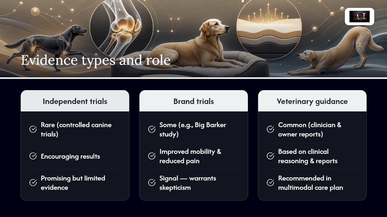 What research and veterinarians actually say about effectiveness — overview diagram