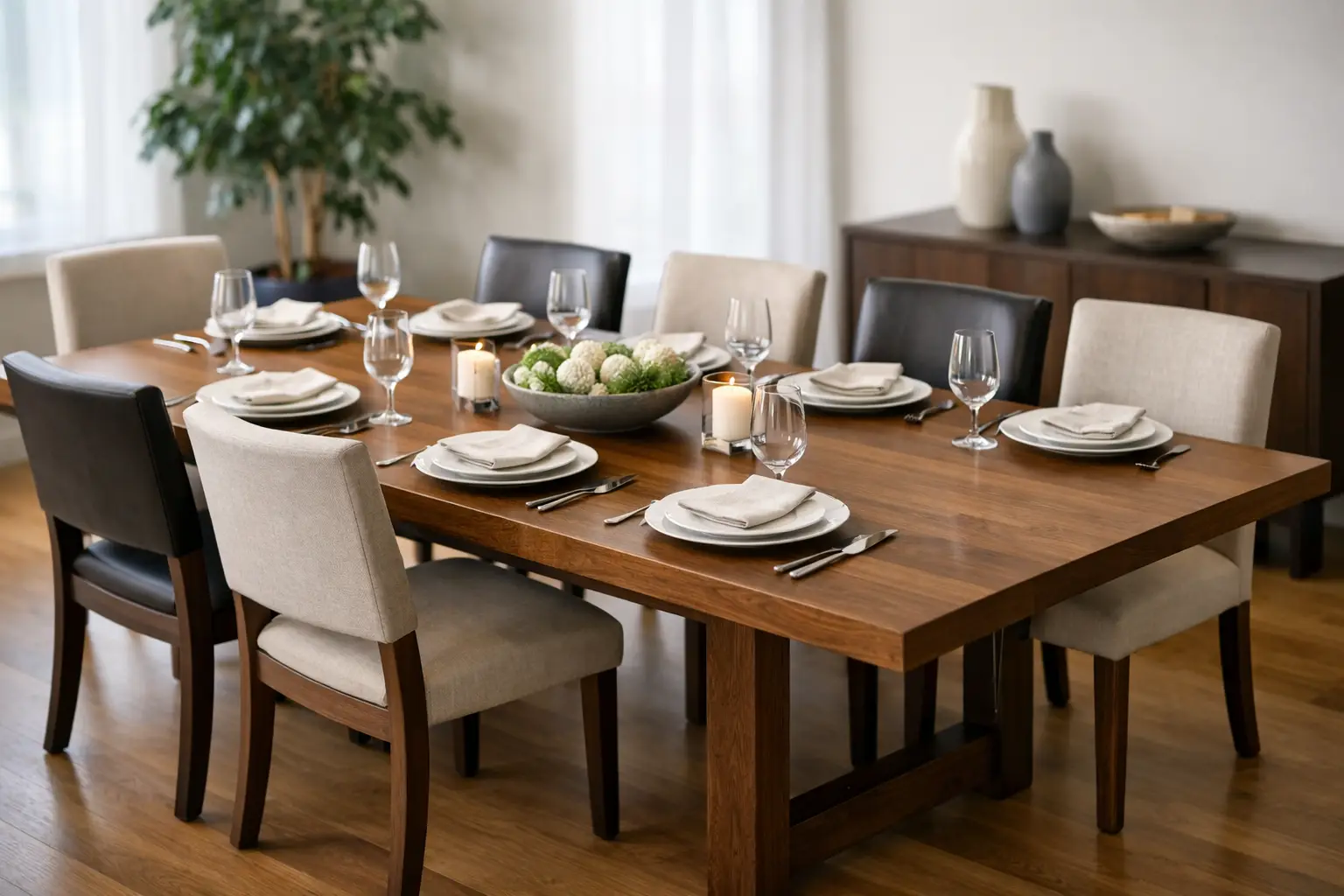 What Size Dining Table Seats Eight Guests?
